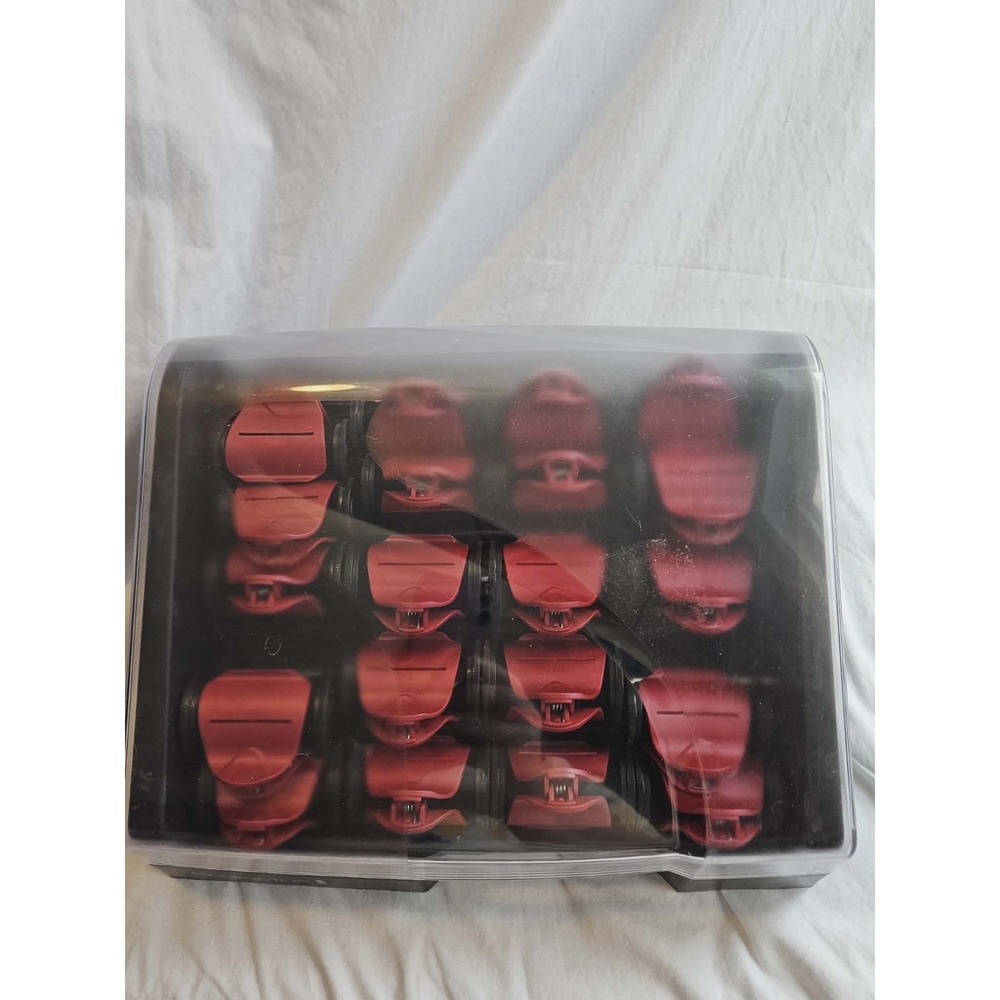 Remington Red and Black‎ Ceramic Hot Rollers Set with Storage Case